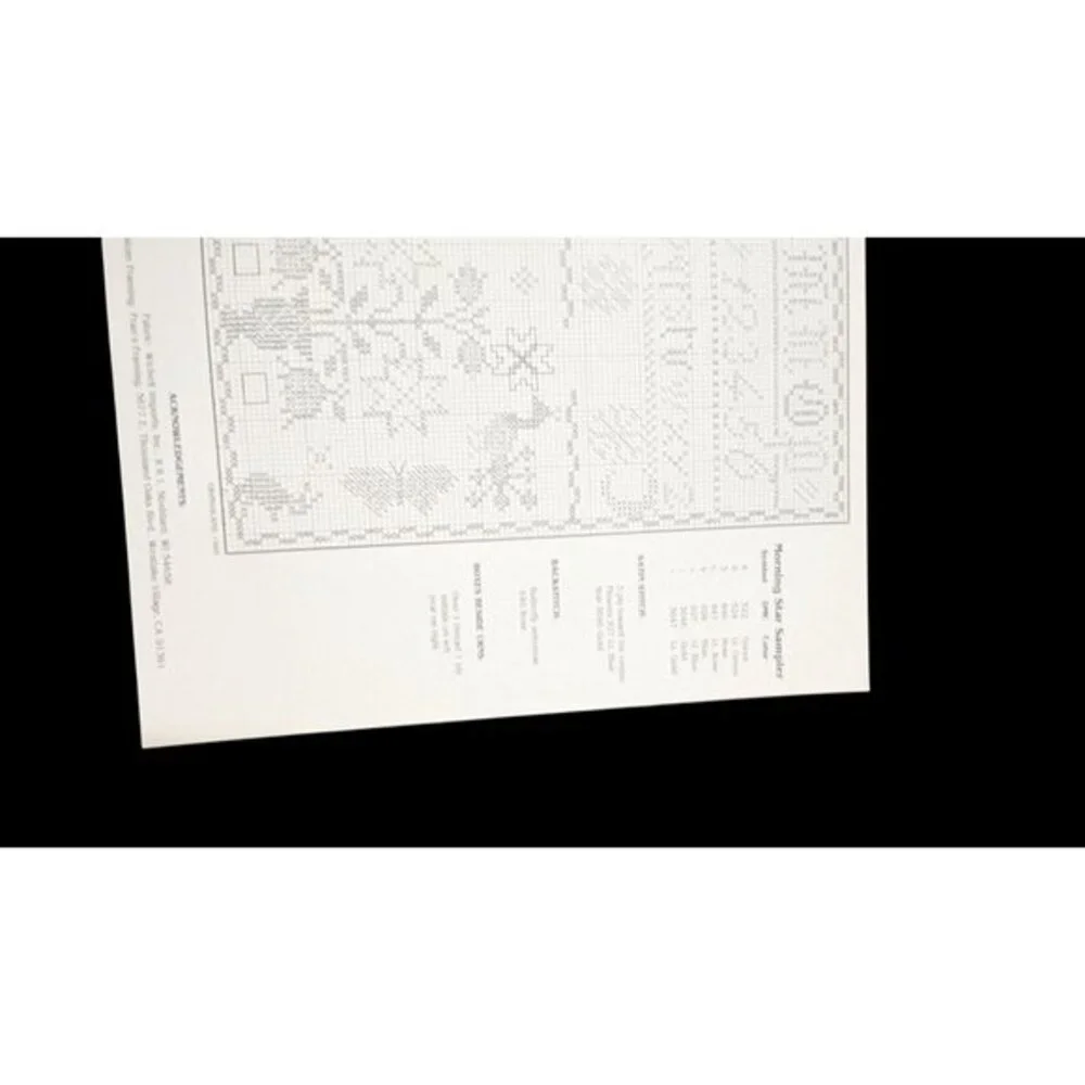 Kingsland Morning Star No 6 Cross‎ Stitch Pattern Vintage 1989 Sampler Chart